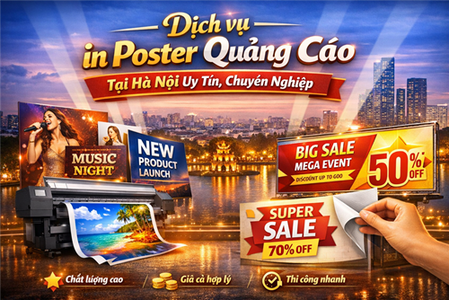 Dịch vụ in poster quảng cáo tại Hà Nội uy tín, chuyên nghiệp