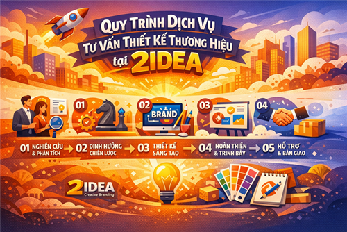 Quy trình dịch vụ tư vấn thiết kế thương hiệu tại 2IDEA