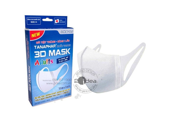 Hộp Đựng Khẩu Trang Vải 3D Mask