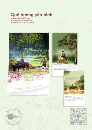 Lịch treo tường Quê hương yên bình