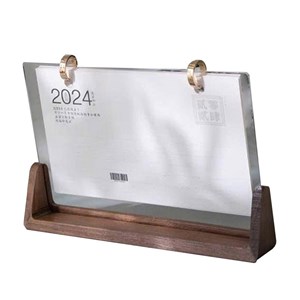 Lịch để bàn tối giản mica đế gỗ