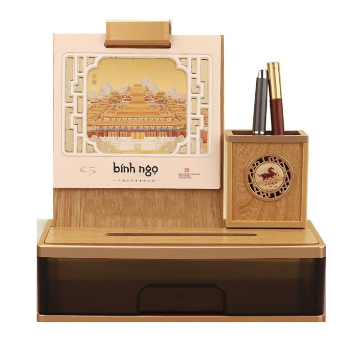 Lịch để bàn kèm hộp bút