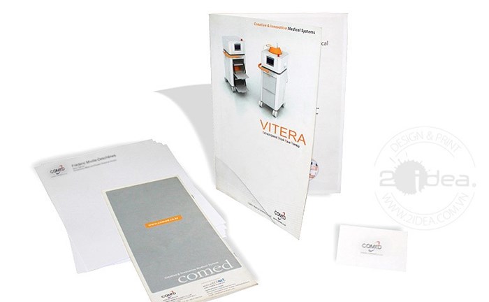 Thiết kế và in catalogue đẹp giá rẻ về thiết bị y tế Vitera